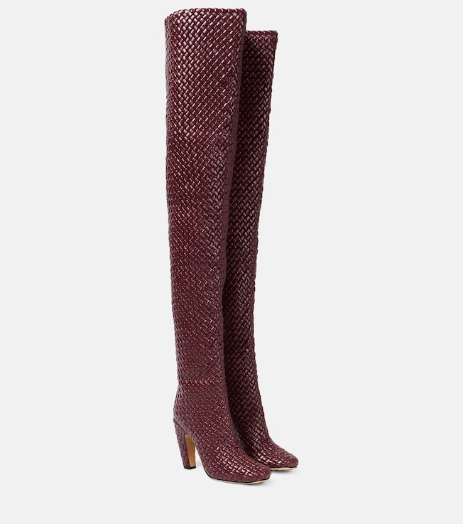 Canalazzo leather over-the-knee boots | Bottega Veneta