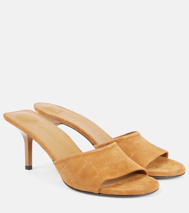 Cubisto 70 croc-effect suede mules | Jacquemus