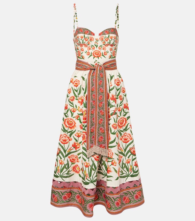 Printed cotton midi dress | Farm Rio