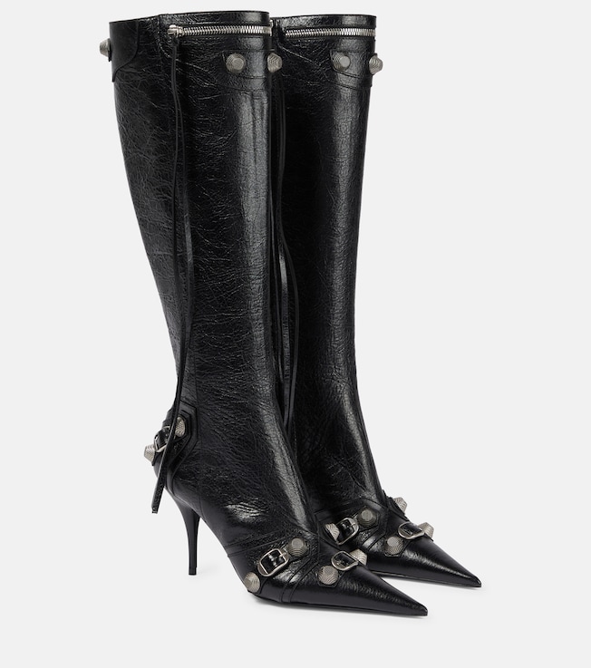 Cagole leather knee-high boots | Balenciaga