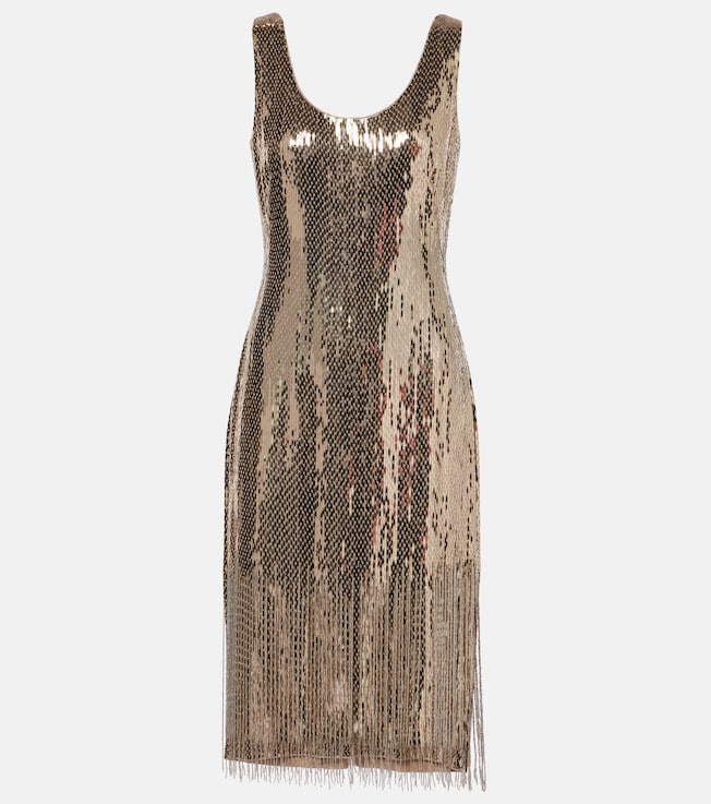 Dolley embellished silk midi dress | Ralph Lauren Collection