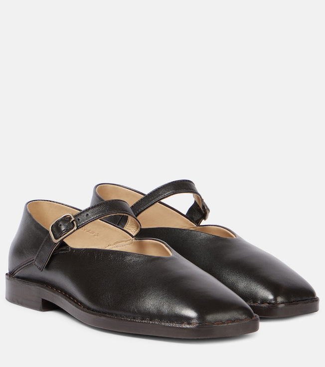 Ballerina leather Mary Jane flats | Lemaire