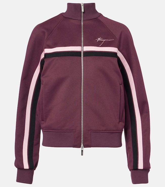 Logo striped jersey track jacket | Ferragamo