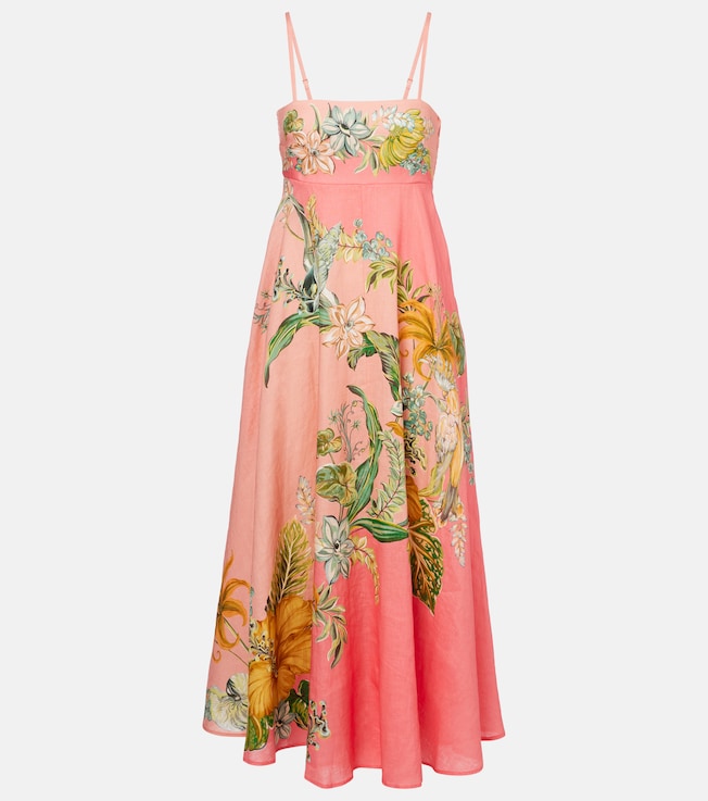 Anika floral linen maxi dress | Alémais