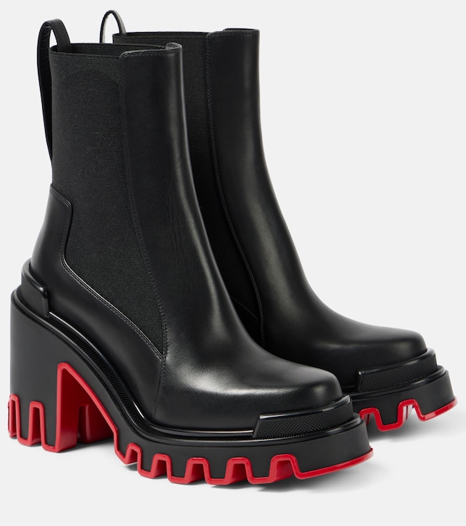 Marchacroche Duna 95 leather ankle boots | Christian Louboutin