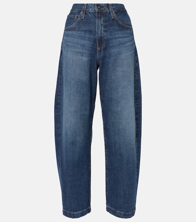High-rise barrel-leg jeans | AG Jeans
