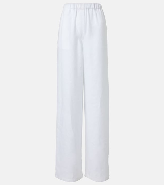 Valerio high-rise linen wide-leg pants | Loro Piana