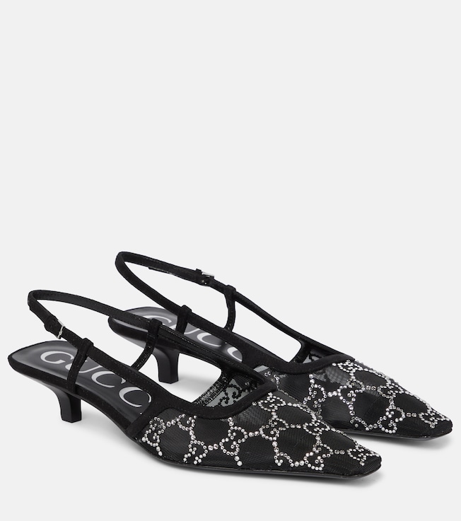 Gucci Demi embellished slingback pumps | Gucci