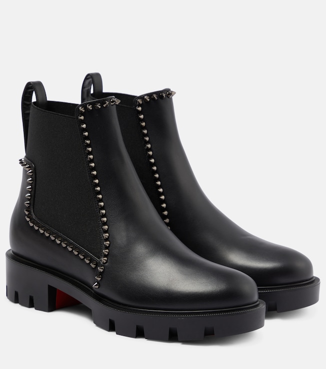 Out Lina embellished leather ankle boots | Christian Louboutin
