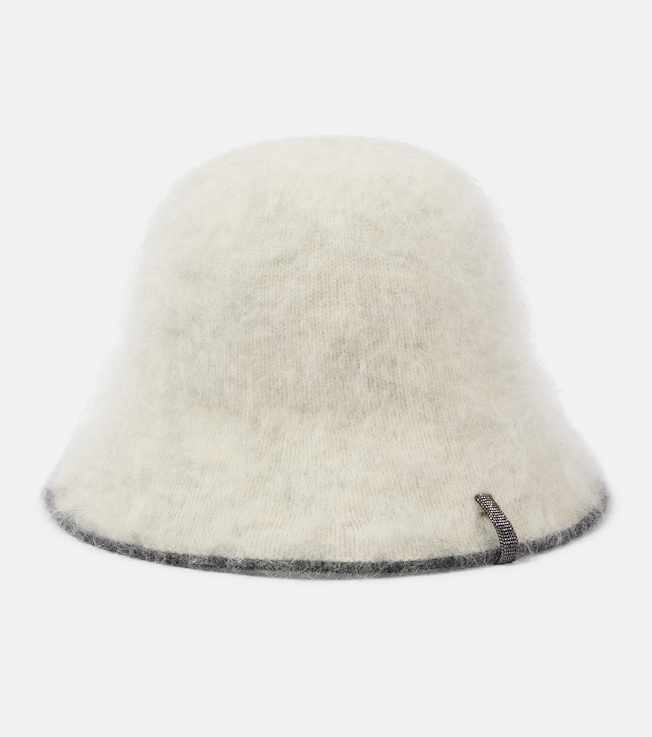Knitted mohair-blend cloche hat | Brunello Cucinelli