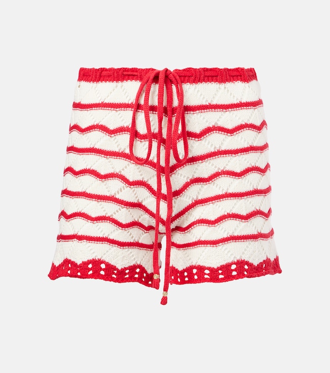 Kim crochet cotton-blend shorts | Bananhot