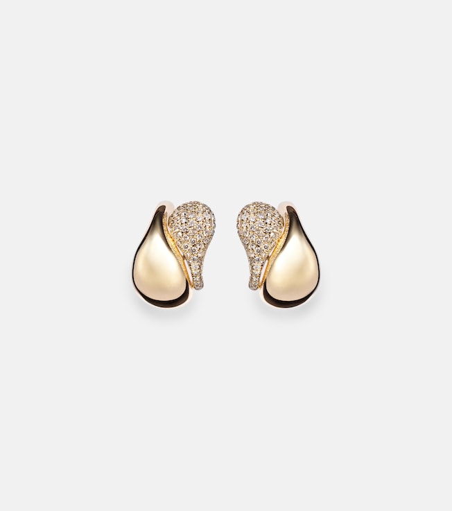 18kt gold earrings with diamonds | Shay Jewelry