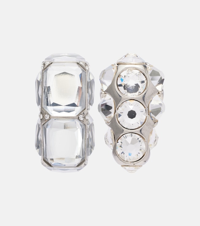 Asymmetric embellished earrings | Acne Studios