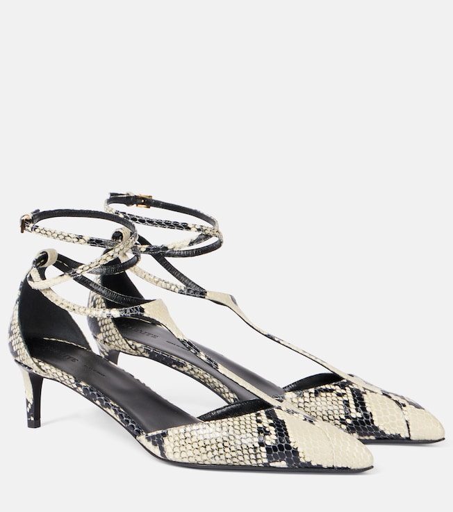 Mia 45 snake-effect leather pumps | Khaite