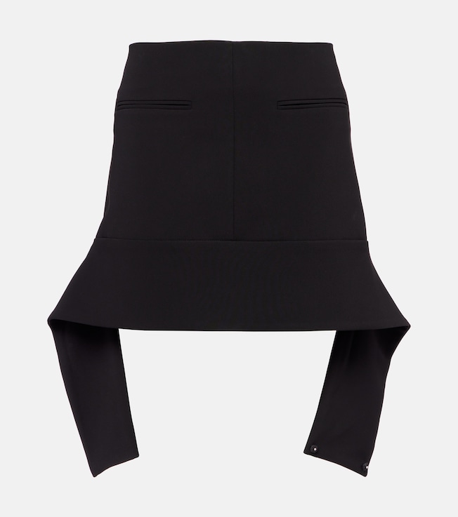 Belted crêpe miniskirt | Courrèges