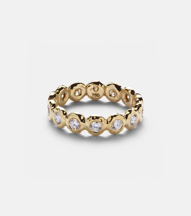 Nesting Gem 18kt gold eternity ring with diamonds | Octavia Elizabeth