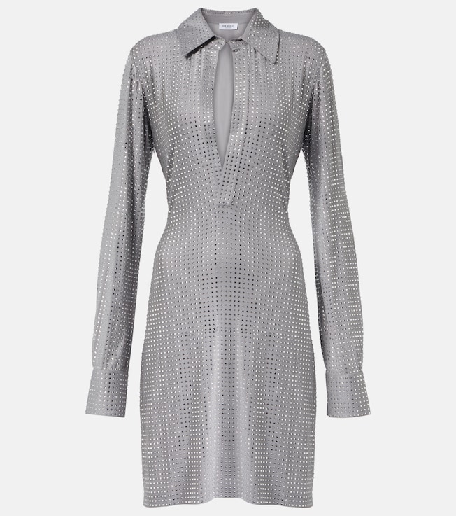 Crystal-embellished jersey shirt dress | The Attico