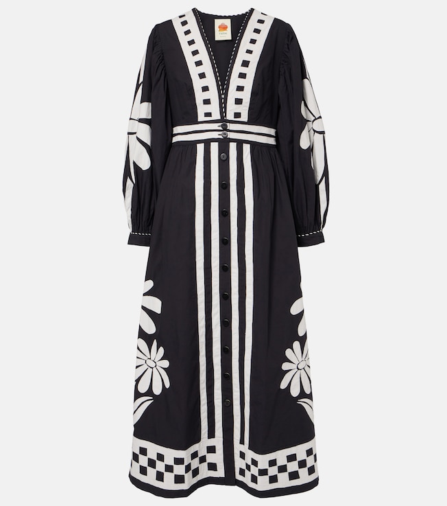 Nature Black printed cotton maxi dress | Farm Rio