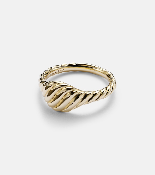 Sculpted Cable 18kt gold pinky ring | David Yurman