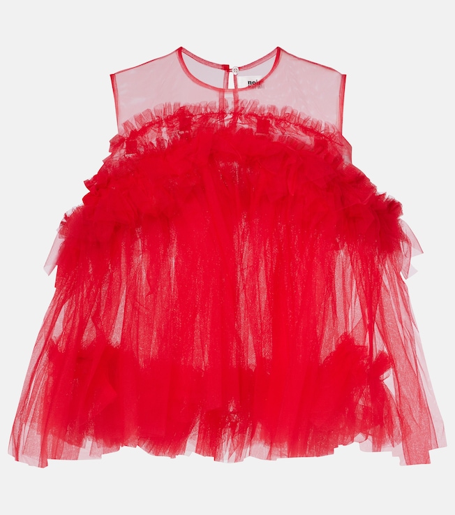 Ruffled tulle top | Noir Kei Ninomiya