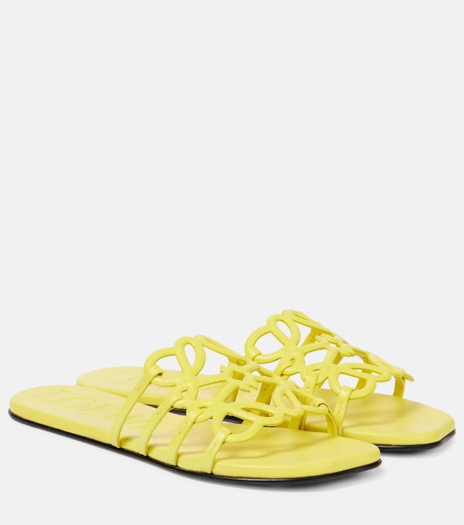 Paula's Ibiza Petal Anagram leather slides | Loewe