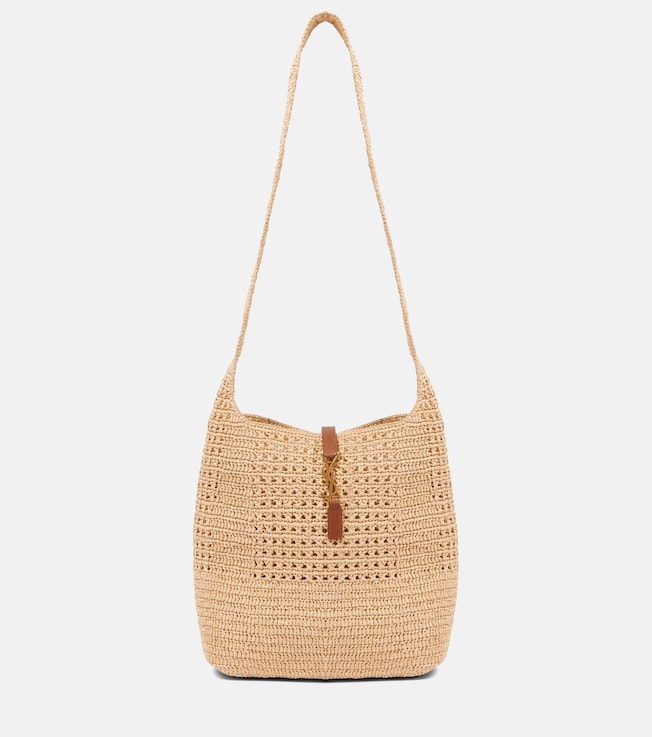 Le 5 à 7 Medium raffia shoulder bag | Saint Laurent