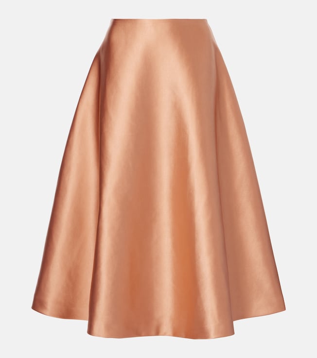 Satin midi skirt | Carolina Herrera