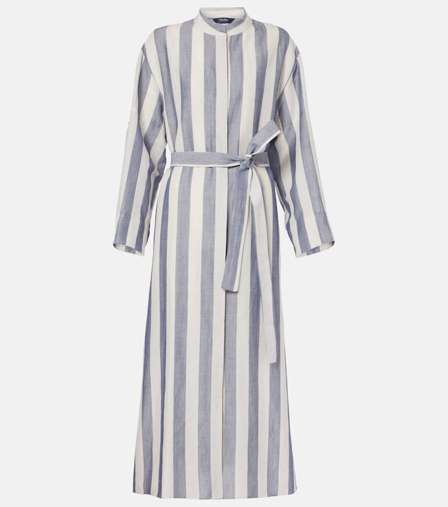Rima striped ramie and cotton midi dress | 'S Max Mara