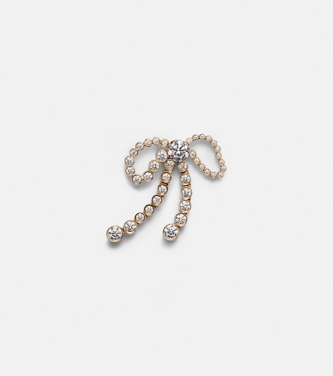 Rosette de Diamant 18kt gold single earring with diamonds | Sophie Bille Brahe