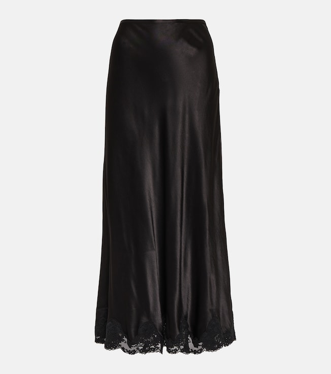 Lace-trimmed midi skirt | Rixo