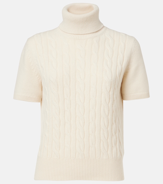 Jubilee cable-knit turtleneck top | Loro Piana