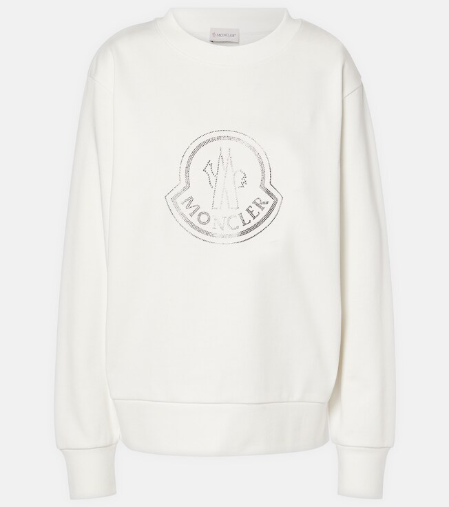Logo cotton-blend jersey sweatshirt | Moncler