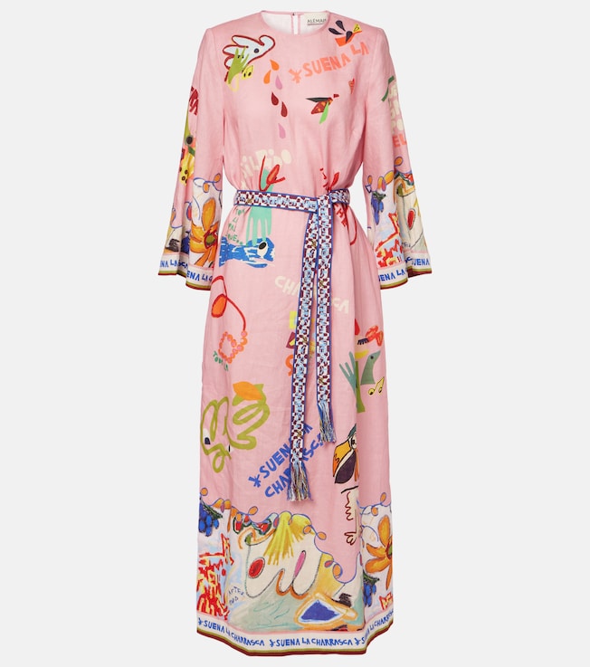 La Charrasca printed linen maxi dress | Alémais