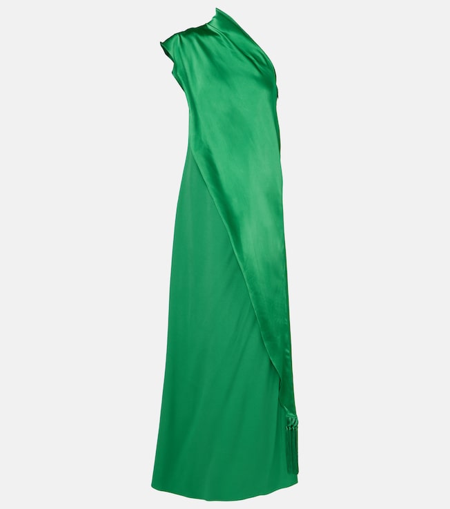 Berenson one-shoulder satin gown | Taller Marmo