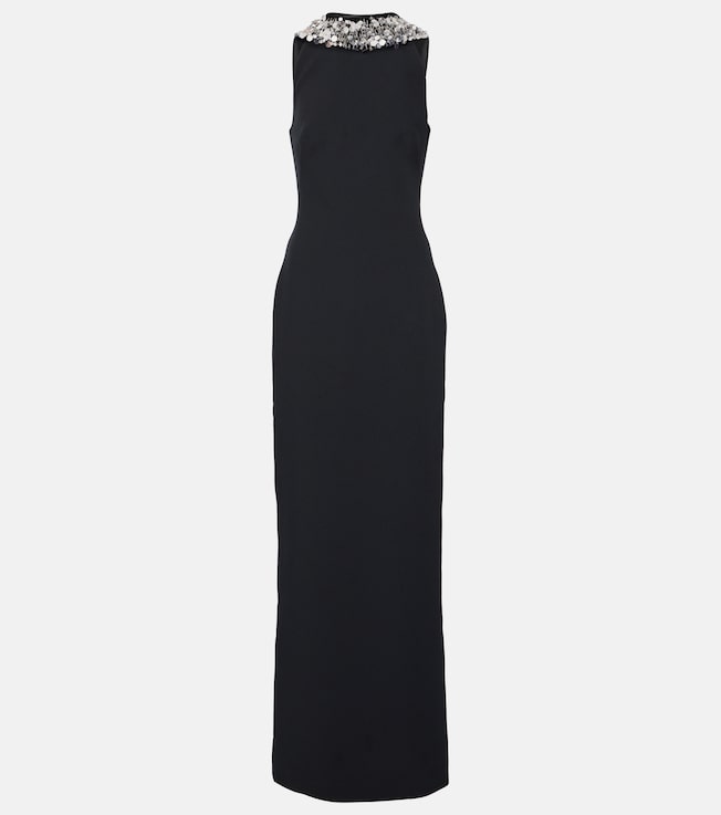 Holli embellished crêpe and satin gown | Safiyaa
