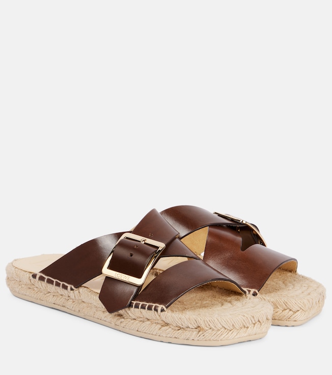 Paula's Ibiza Petal leather espadrilles | Loewe