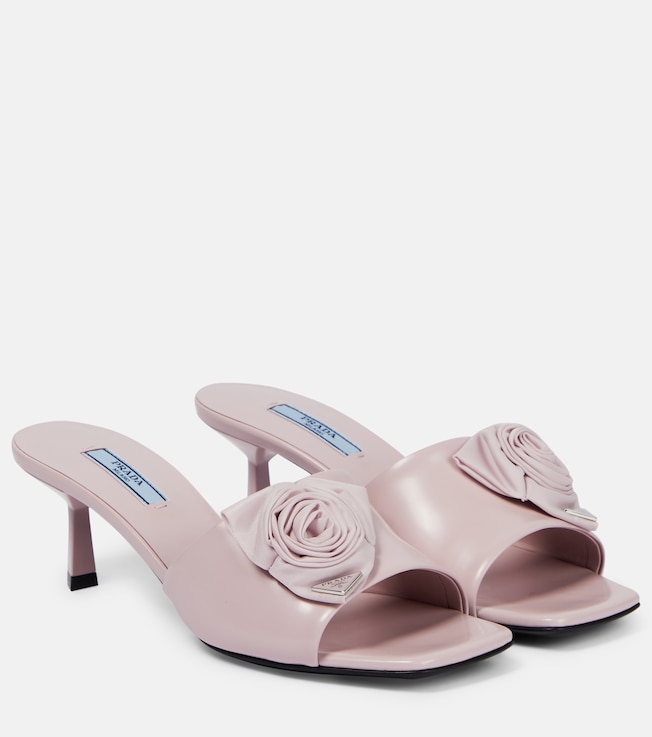 Embellished leather mules | Prada