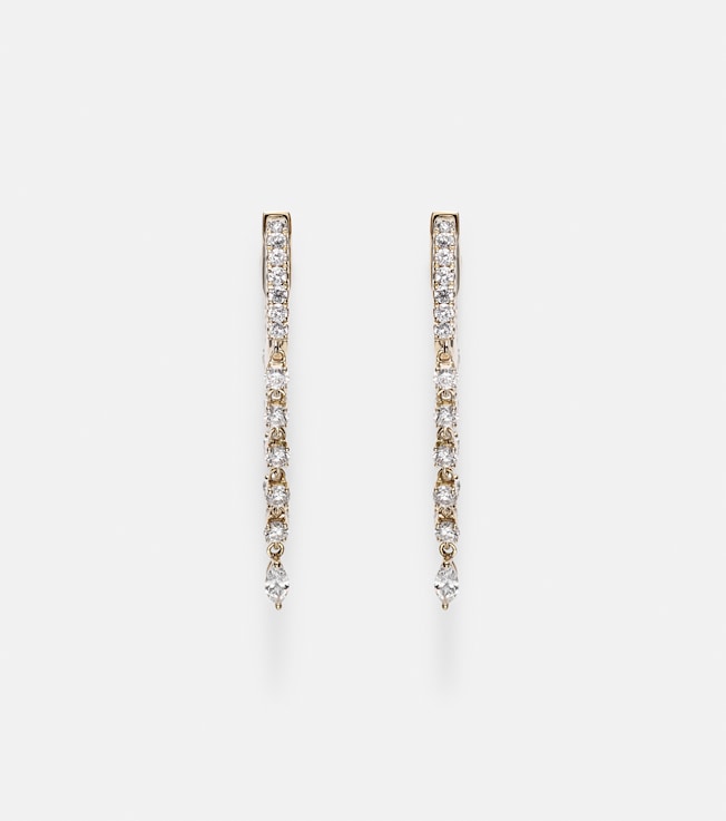 Sienna 18kt gold hoop earrings with diamonds | Anita Ko