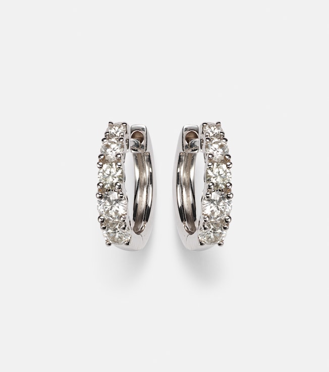 Huggie 18kt gold earrings with diamonds | Anita Ko