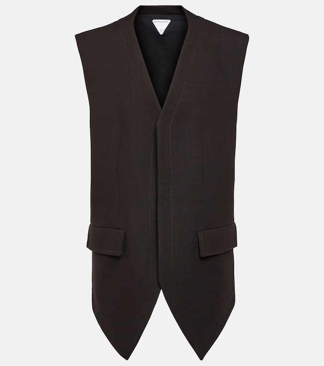 Layered cotton-blend vest | Bottega Veneta