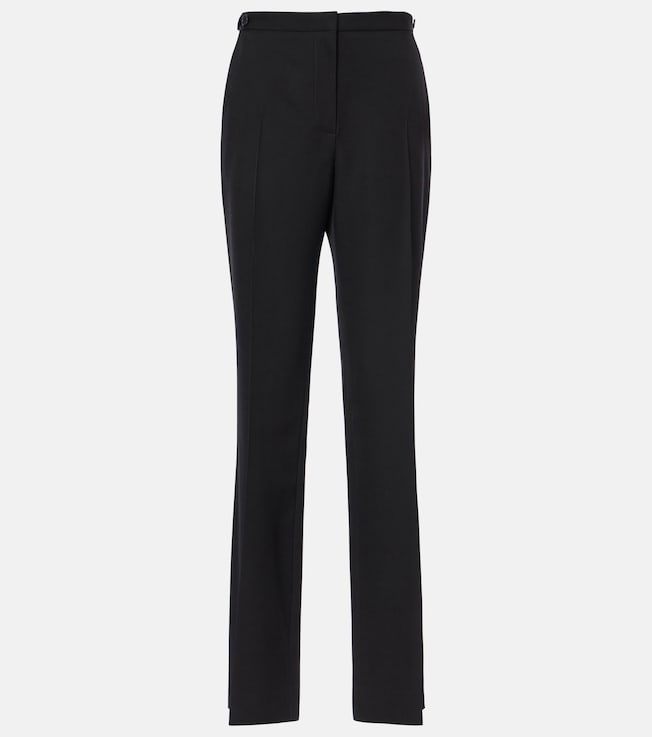 Jesse mid-rise wool straight pants | The Row