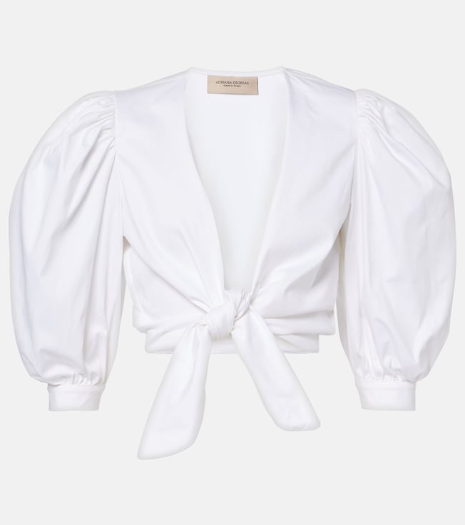 Cotton-blend crop top | Adriana Degreas
