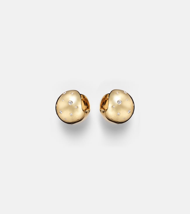Glow Galaxy 18kt gold earrings with diamonds | Ileana Makri