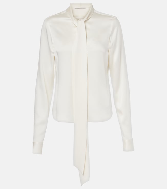 Tie-neck satin blouse | Stella McCartney