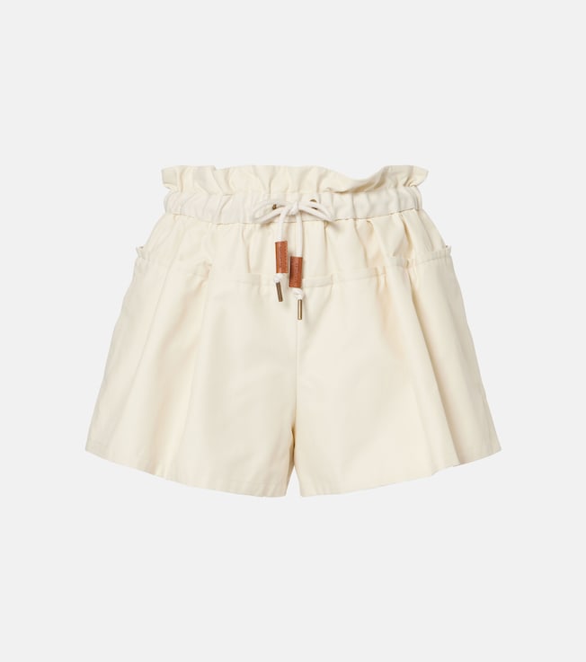 Cotton-blend twill shorts | Moncler