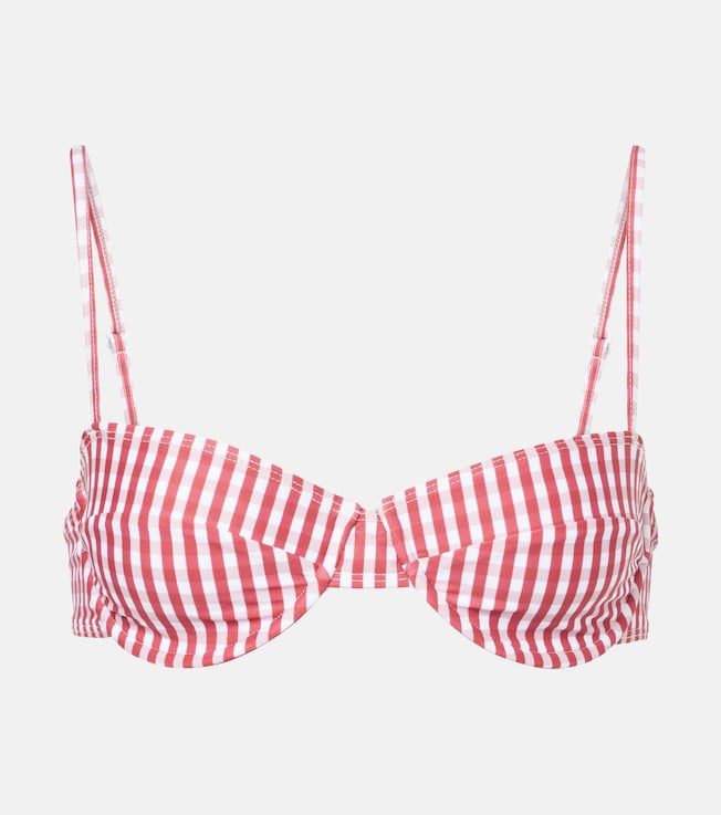 Farrah gingham bikini top  | Faithfull