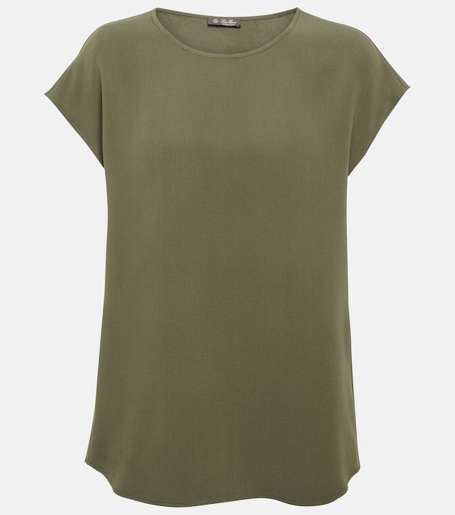Jenette silk crêpe de chine top | Loro Piana
