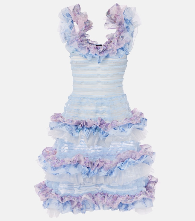 Ruffled tulle midi dress | Susan Fang