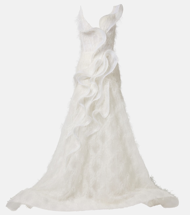 Enamour ruffled silk-blend gown | Maticevski