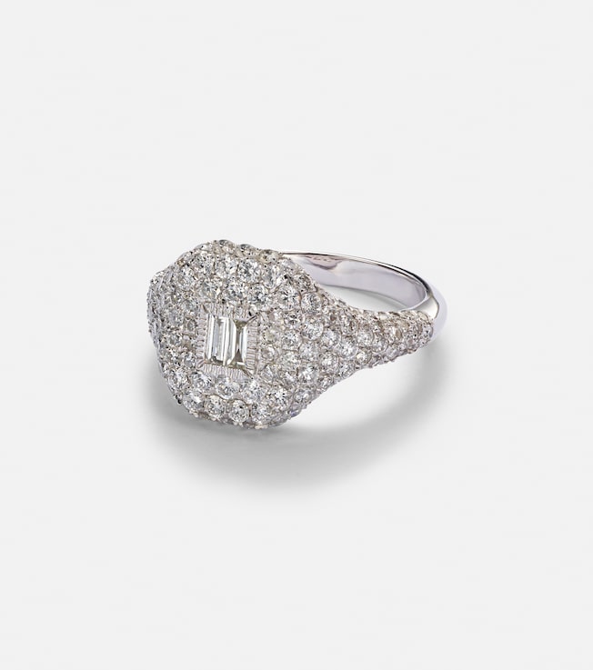 Pavé 18kt white gold ring with diamonds | Shay Jewelry